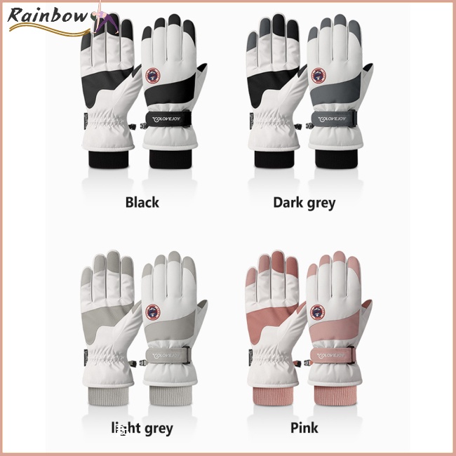 1 Đôi Găng Tay Trượt Tuyết Giữ Ấm Chống Trượt Chống Thấm Nước Có Thể Dùng Màn Hình Cảm Ứng