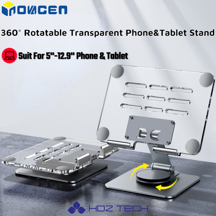 Giá Đỡ Điện Thoại / Máy Tính Bảng Xoay 360 Độ Tiện Dụng° Giá Đỡ Máy Tính Bảng / Điện Thoại Từ 4.7 '' Đến 12.9 '' Bằng Nhôm Có Thể Gập Lại