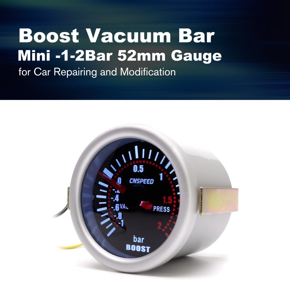 Cnspeed Yc101310 Digital Universal 52Mm Car Turbo Boost Vacuum -1~2 Bar Gauge Press Pressure Pointer Meter Len Led [Q/2]
