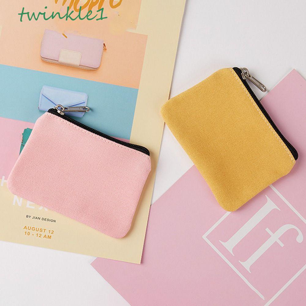 Ví Đựng Tiền Mini Màu Trơn Đa Năng Phong Cách Hàn Quốc Giá Đỡ