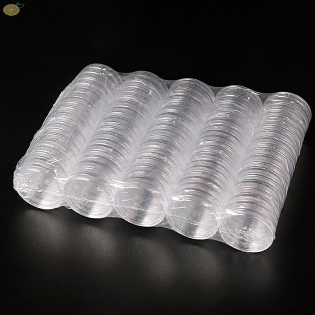 【VARSTR】Coin Capsules Coin Collection Coin Storage Box Plastic Rimless High Quality