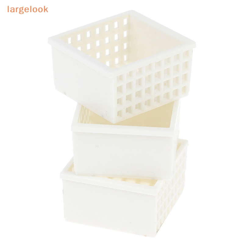 Bộ 3 Giỏ Đan Tay Bằng Nhựa Tỉ Lệ 1 / 12 Dùng Trang Trí Nhà Búp Bê