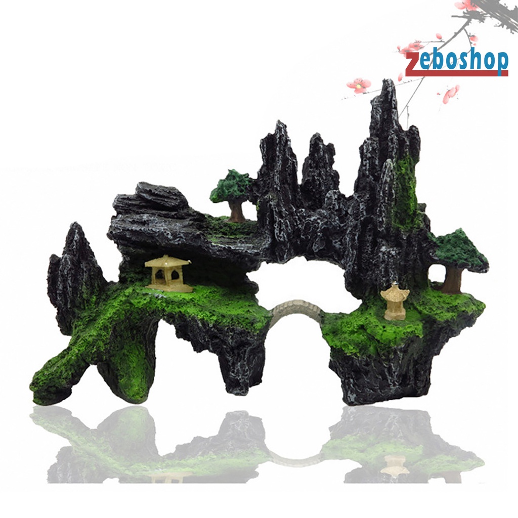 Hòn Non Bộ Bằng Nhựa Resin Trang Trí Bể Cá An Toàn