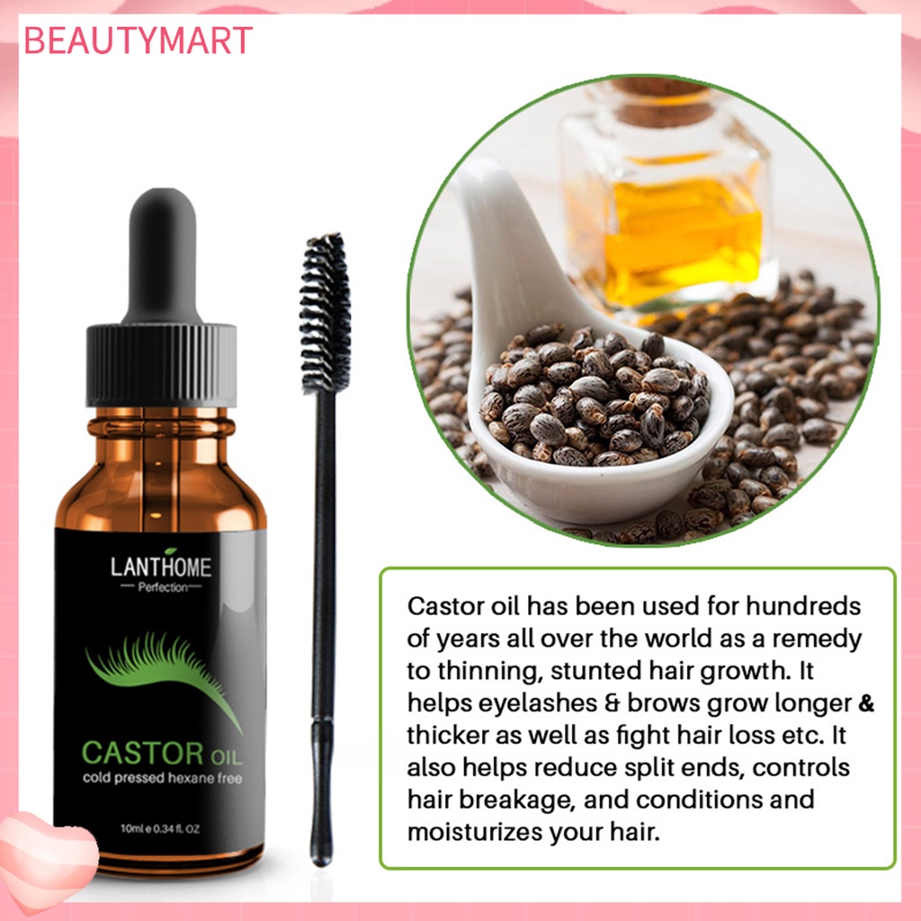 Dầu Thầu Dầu Vitamin Kích Thích Mọc Lông Mi / Lông Mày Không Gây Kích Ứng 10ml