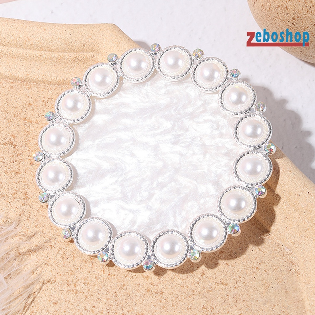 Zeboshop Đĩa Đạo Cụ Trang Trí Móng Tay Nghệ Thuật Bằng Kim Loại Hình Hoa Ngọc Trai Xinh Đẹp