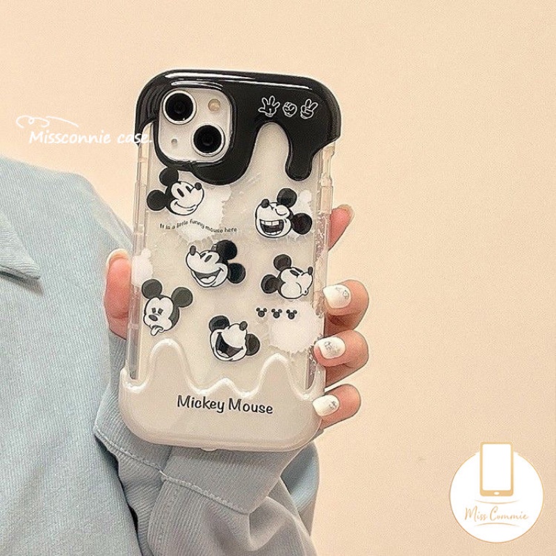 Ốp Điện Thoại Mềm Chống Sốc Hình Chuột Mickey Minnie 3D Cho IPhone 11 XR 7Plus 8Plus 7 8 Plus 11 14 13 12 Pro Max X XS Max