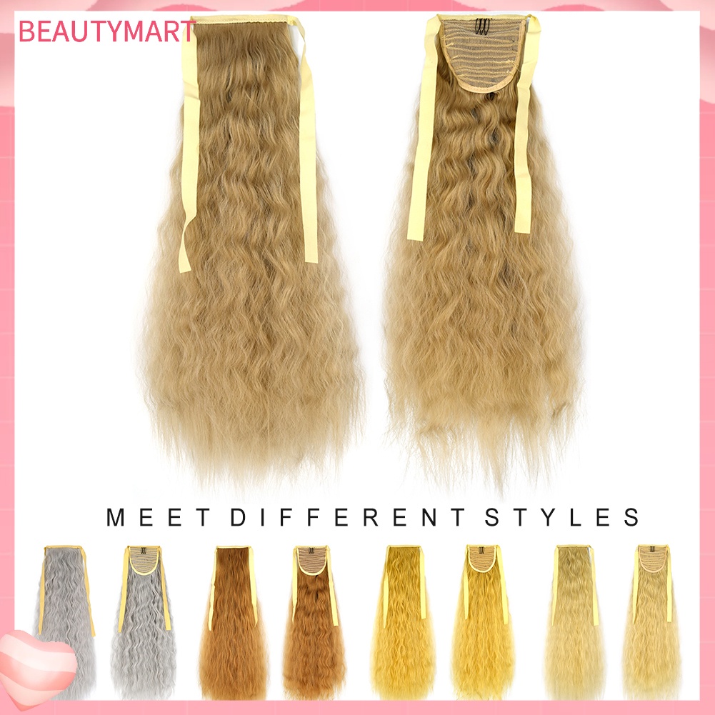 Tóc Giả Đuôi Ngựa Dài 20inch Bằng Sợi Tổng Hợp