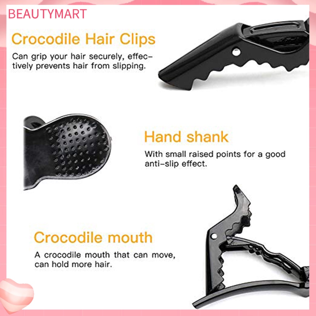 Kẹp Tóc Màu Đen Khối Lượng Nhẹ Thoải Mái Chống Trượt Cho Salon