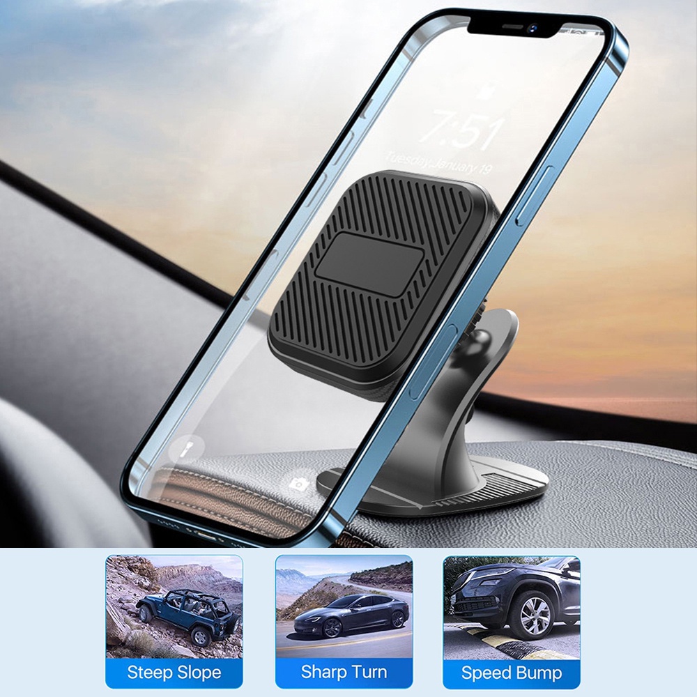 Giá Đỡ Điện Thoại Từ Tính Gắn Bảng Điều Khiển Xe Hơi Tương Thích Với Tất Cả Các Dòng Điện