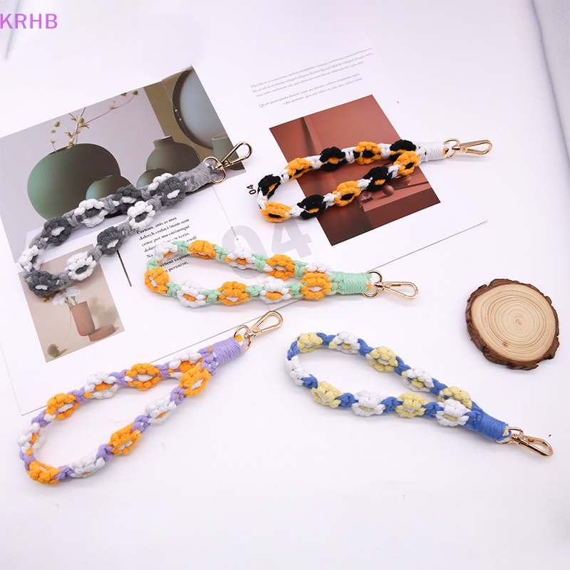 Vòng Đeo Tay / Móc Chìa Khóa Họa Tiết Hoa Cúc Phong Cách Bohemian Độc Đáo Mới