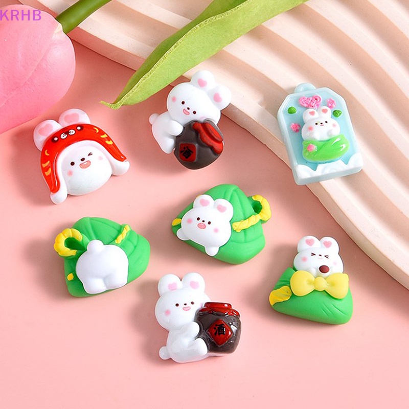 Set 5 Kẹp Tóc Nhựa Hình Thỏ Dễ Thương Cho Nữ Mới