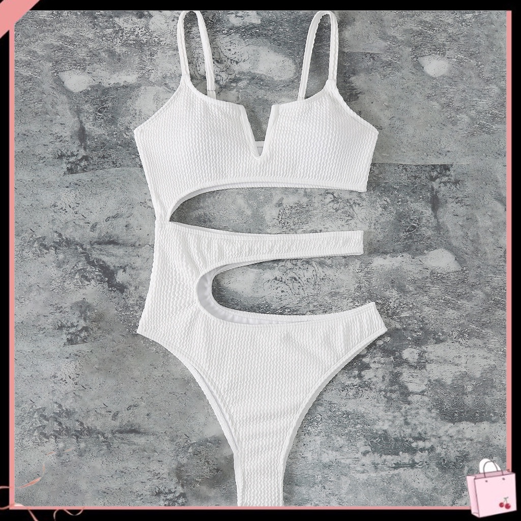 {Soltweter} Bộ Đồ Bơi Một Mảnh Dây Đeo Có Đệm Màu Trơn Có Thể Điều Chỉnh Dành Cho Nữ Đi Biển Mùa Hè