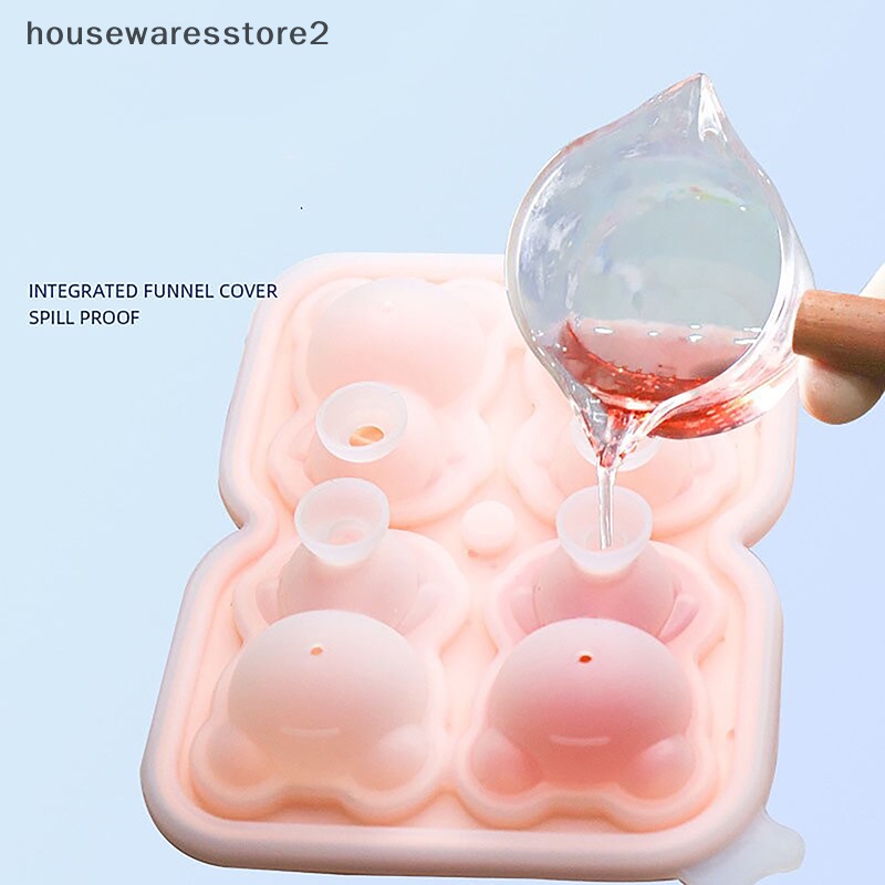 Khuôn Làm Đá Viên 2 / 4 Ô Hình Gấu Nhỏ 3D