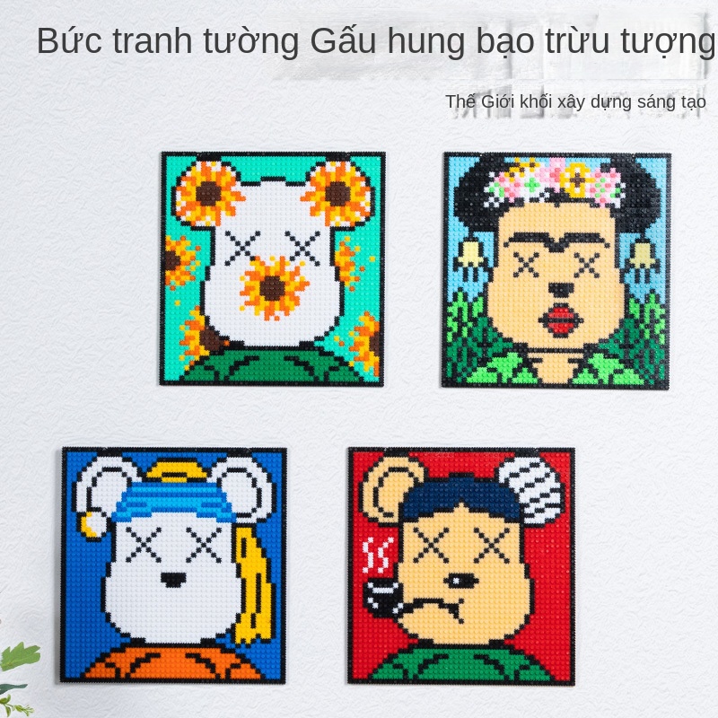 Đồ Chơi Khối Xây Dựng Hình Chú Gấu Bằng Nhựa Ppixel