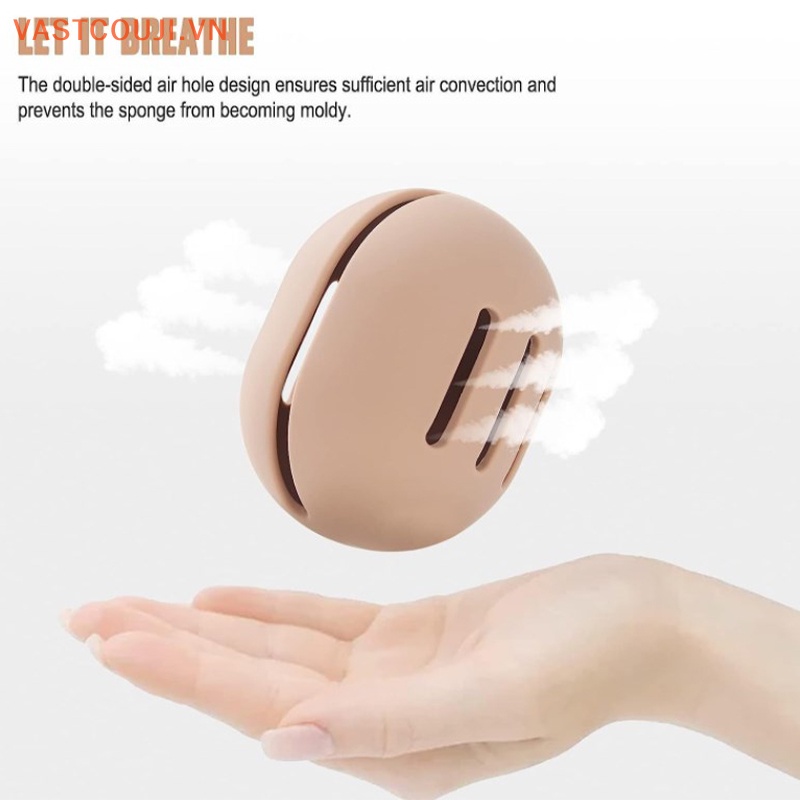 BEAUTY BLENDER Hộp Đựng Mút Trang Điểm VASTJI Bằng Silicon Thân Thiện Với Môi Trường Nhiều Lỗ