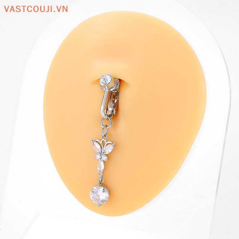 Khuyên Rốn Hình Bướm Đính Đá Zircon Quyến Rũ Cho Nữ