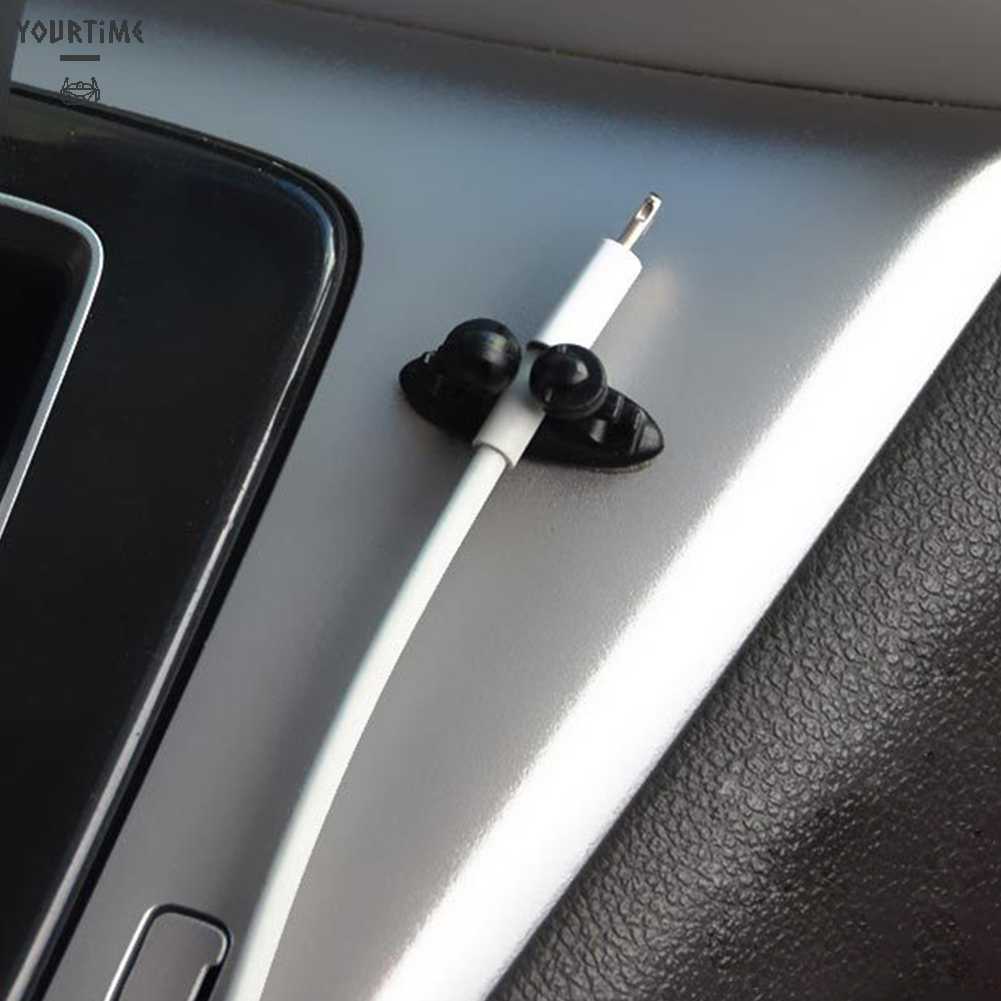 Set 8 Giá Đỡ Dây Cáp USB Gắn Xe Hơi Tiện Lợi