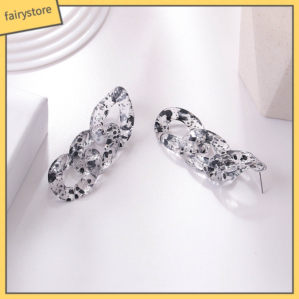 1 Cặp Bông Tai Dáng Dài Trong Suốt Phong Cách Bohemian Thời Trang Dự Tiệc Cho Nữ