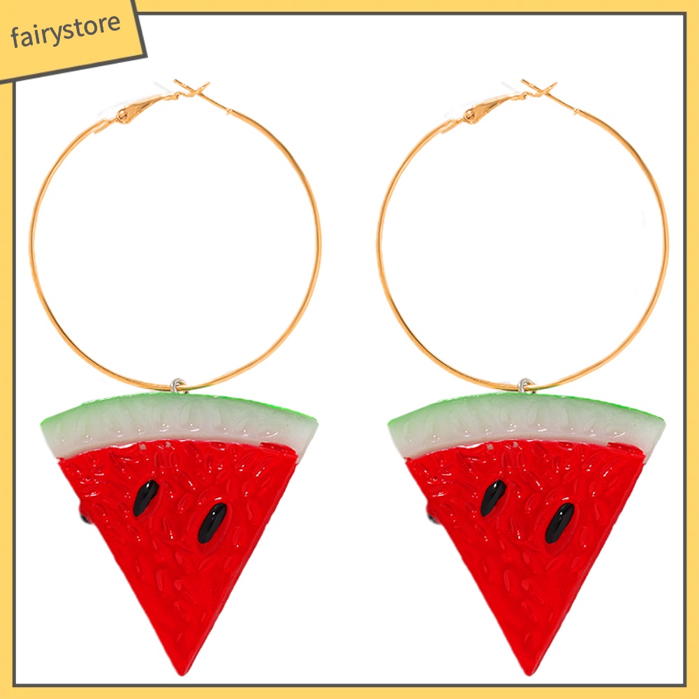 Khuyên Tai Tròn Hình Trái Cây Dễ Thương Cho Nữ