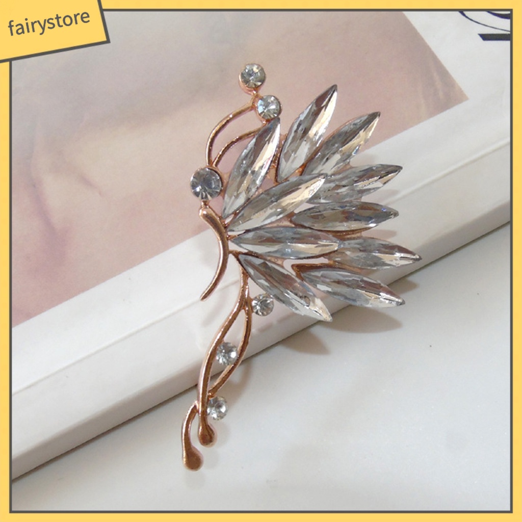 1 Khuyên Kẹp Vành Tai Hình Bướm Đính Pha Lê Giả Nhiều Màu Sắc Lấp Lánh Cho Cô Dâu