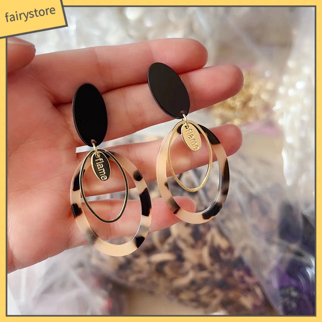 1 Đôi Bông Tai Hình Báo Đốm Lớn Nhiều Lớp Thời Trang Dành Cho Nữ