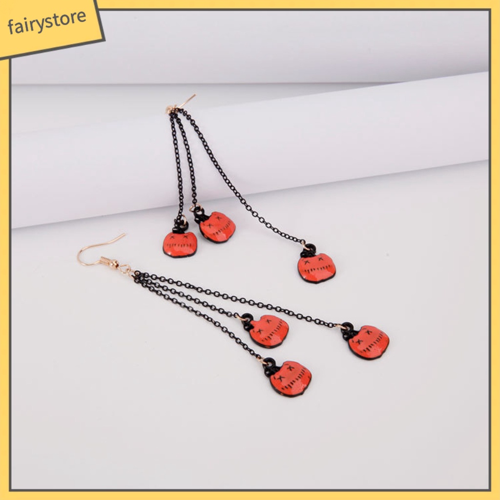 1 Đôi Bông Tai Hình Ma Bí Ngô Phong Cách Halloween Vui Nhộn Dành Cho Nữ