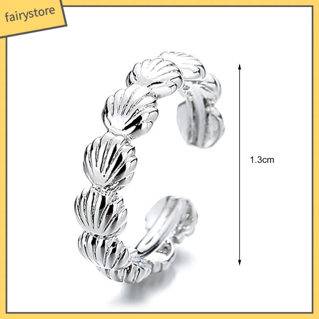 1 Khuyên Kẹp Vành Tai Hình Vỏ Sò Lấp Lánh Dễ Phối Đồ Thời Trang Cho Nữ