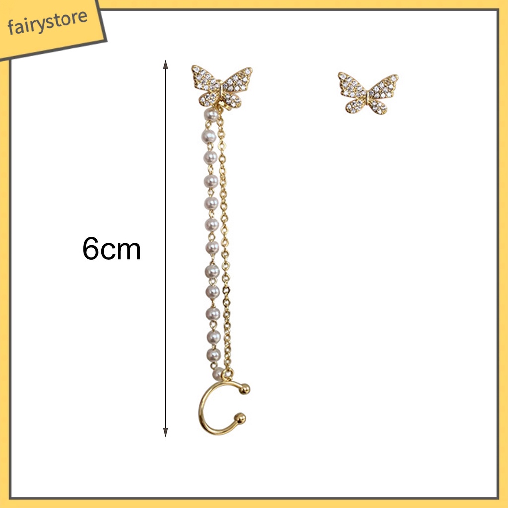 1 Đôi Bông Tai Hình Bướm Bằng Hợp Kim Tinh Tế Dành Cho Nữ
