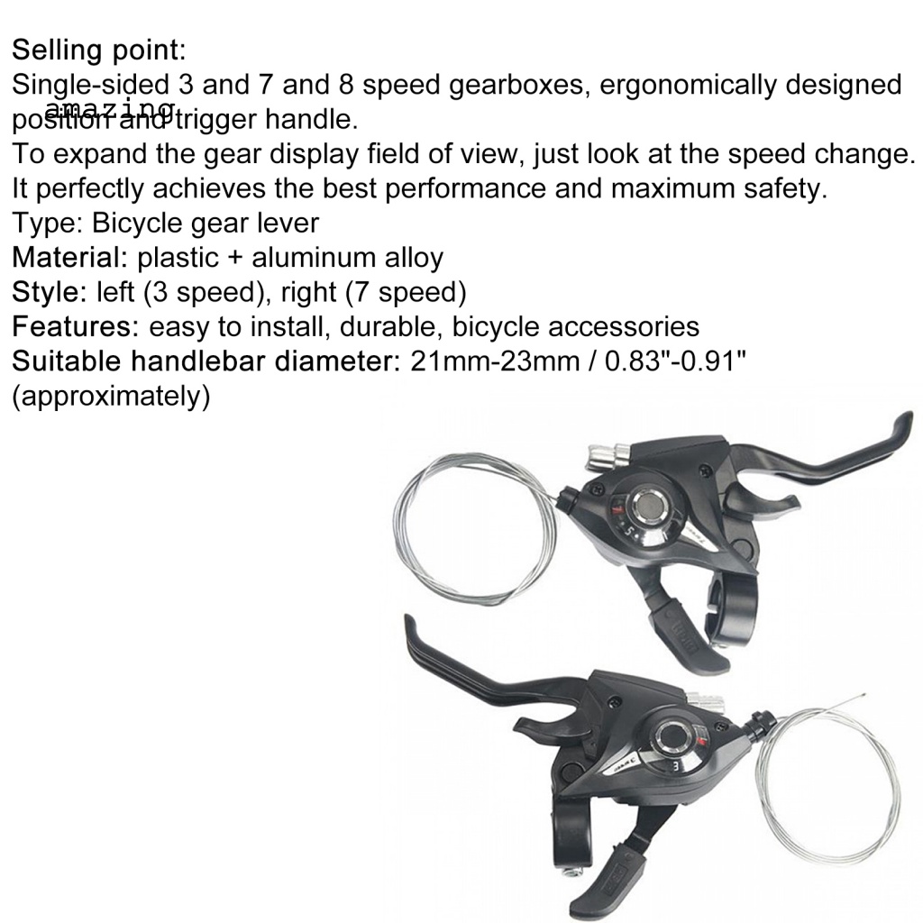 1 Cần Gạt Số Trái / Phải 3 / 7 Tốc Độ Cho Xe Đạp Leo Núi