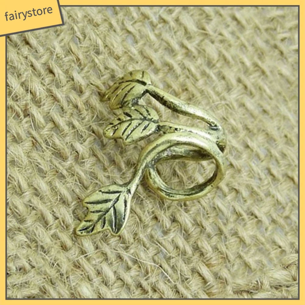 1 Bông Tai Đeo Vành Tai Hình Chiếc Lá Bằng Hợp Kim Phong Cách Vintage