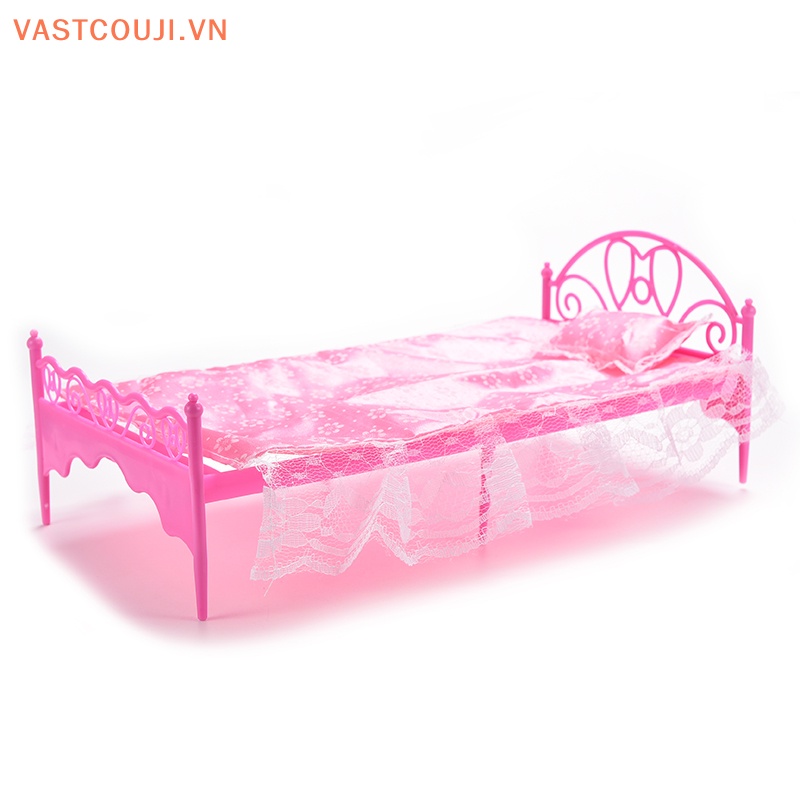 1 Bộ Giường Đơn Và Gối Cho Búp Bê VASTJI Màu Sắc Ngẫu Nhiên