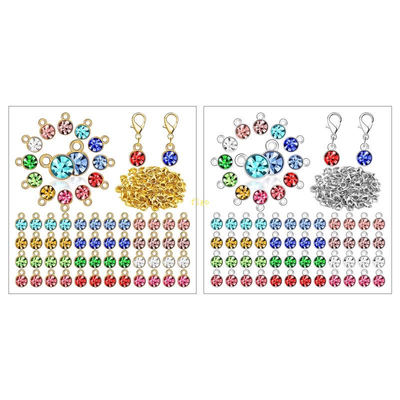 Set 180 Viên Đá Pha Lê 12 Màu Dùng Làm Trang Sức