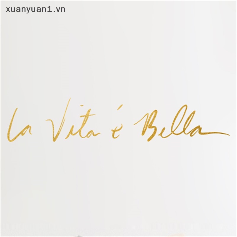 Miếng Dán Tường Vinyl In Chữ Ý Độc Đáo Trang Trí Nhà Cửa / Văn Phòng