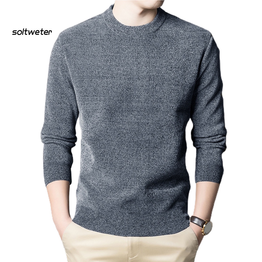 Áo Sweater Cổ Tròn Màu Sắc Thời Trang Mùa Thu Ấm Áp Cho Nam