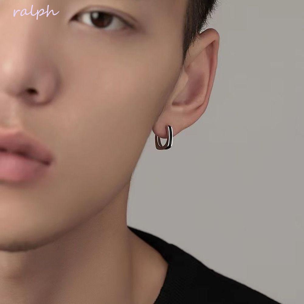 Khuyên Tai Tròn Họa Tiết Gợn Sóng Phong Cách Hip Hop Đơn Giản Thời Trang Cho Nam