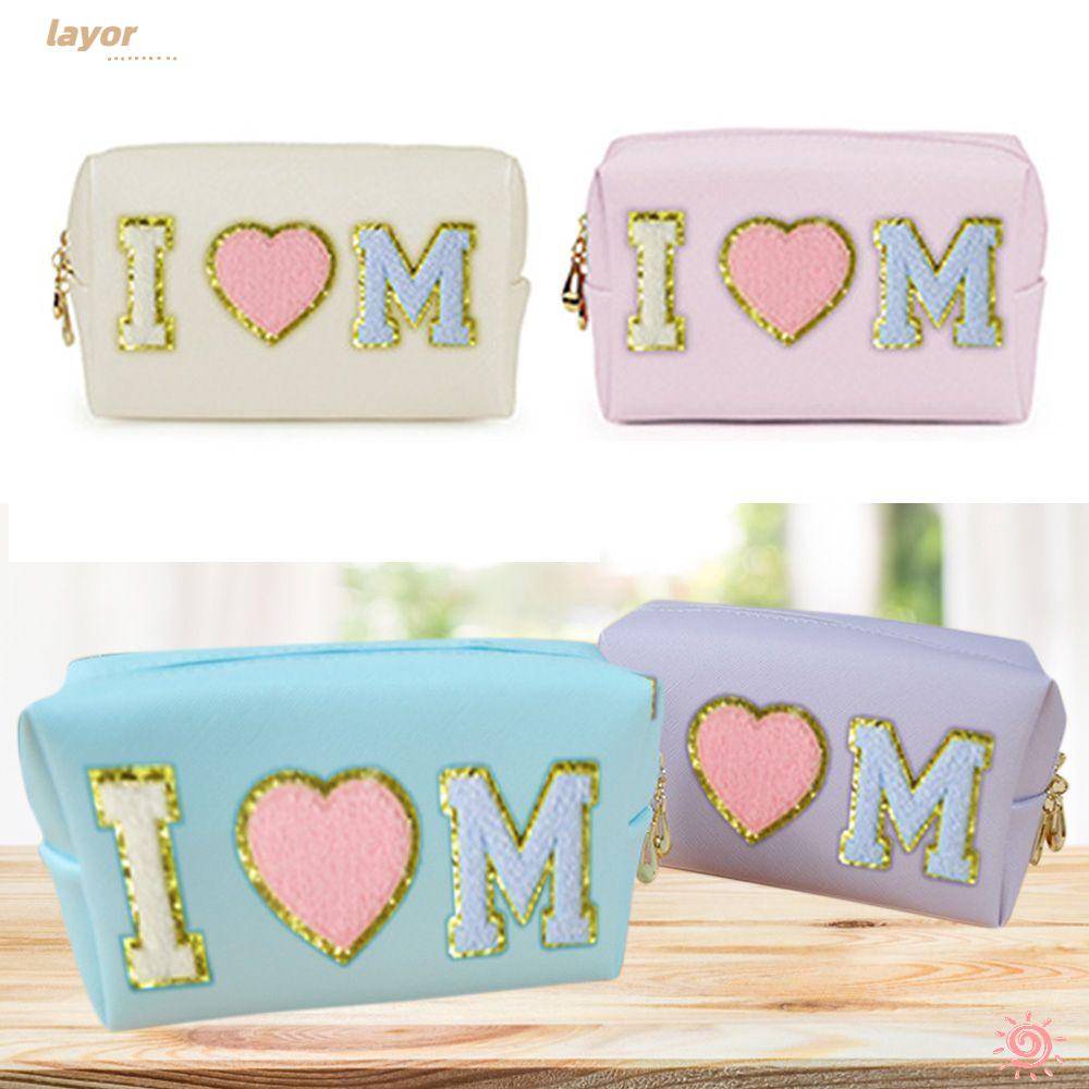 Túi Đựng Mỹ Phẩm Cỡ Lớn Thêu Họa Tiết Xinh Xắn Tiện Dụng Mang Đi Du Lịch