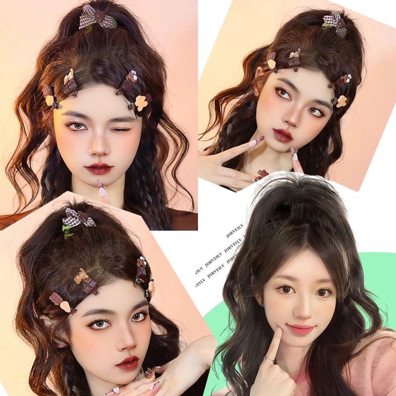 Tóc Giả Xoăn Nhẹ Nhàng Và Gợn Ngọt Ngào Thời Trang Sóng Phong Cách Công Chúa Cho Nữ