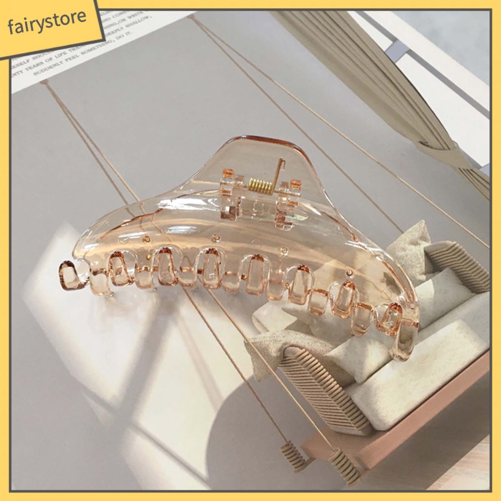 Kẹp Tóc Càng Cua Bằng PC Trong Suốt Co Giãn Chống Trượt