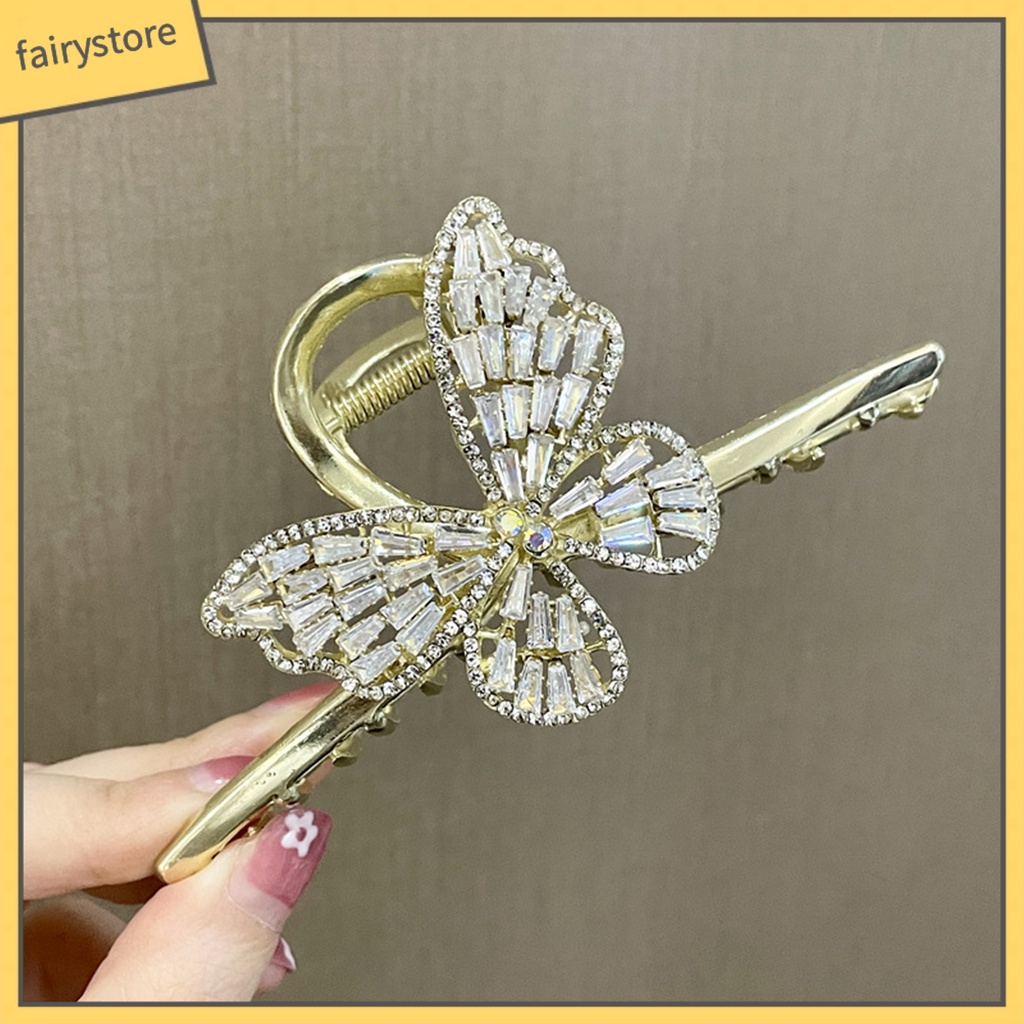 [FRO] Kẹp Tóc Có Răng Đính Đá Zirconia Mượt Mà Chống Biến Dạng Trang Trí Tóc Sáng Bóng Tinh Tế