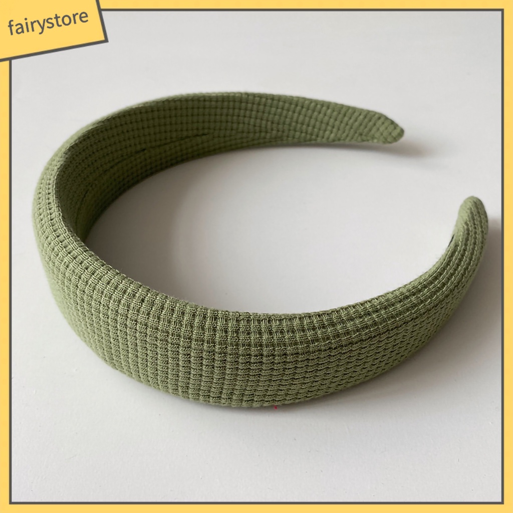 Băng Đô Dệt Kim Bản Rộng Họa Tiết Kẻ Sọc Màu Sắc Trơn Dành Cho Nữ Rửa Mặt