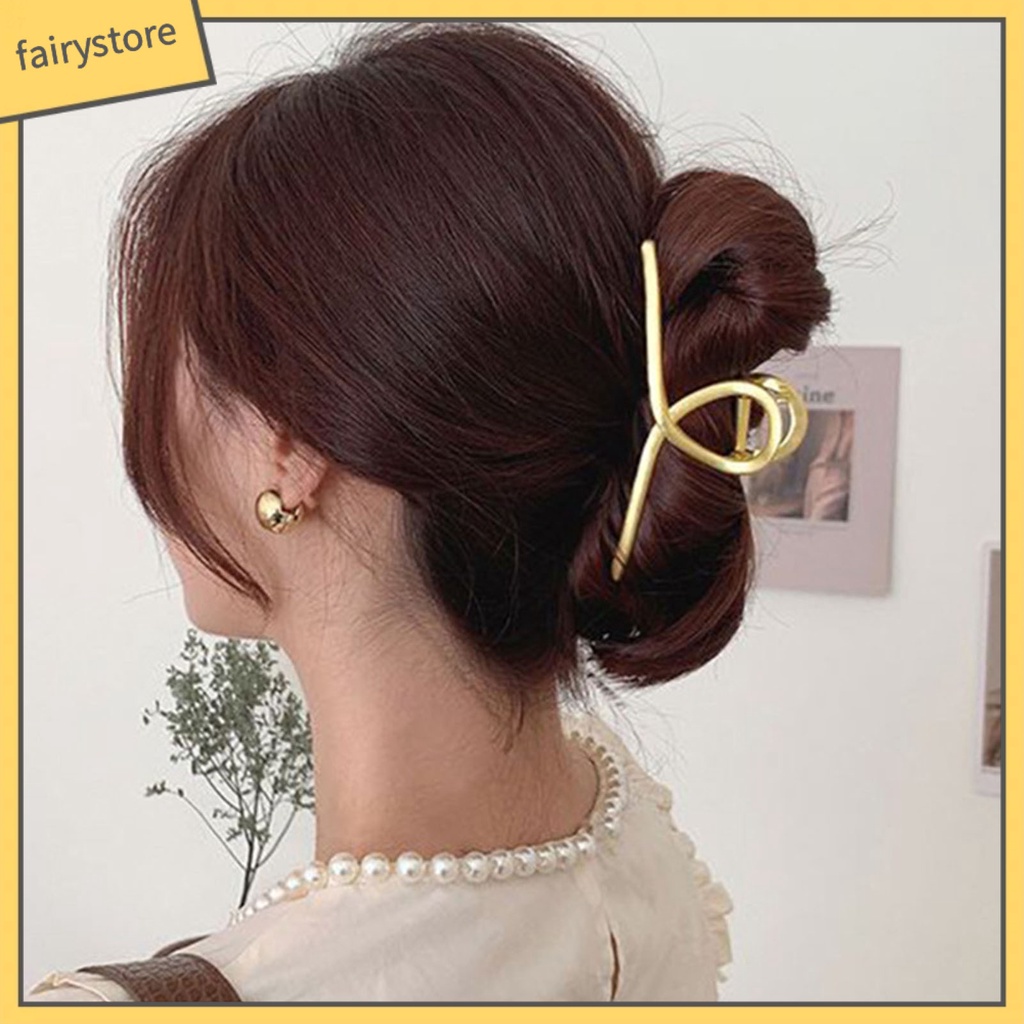 Kẹp Tóc Hình Vỏ Sò Màu Vàng Thời Trang Đơn Giản