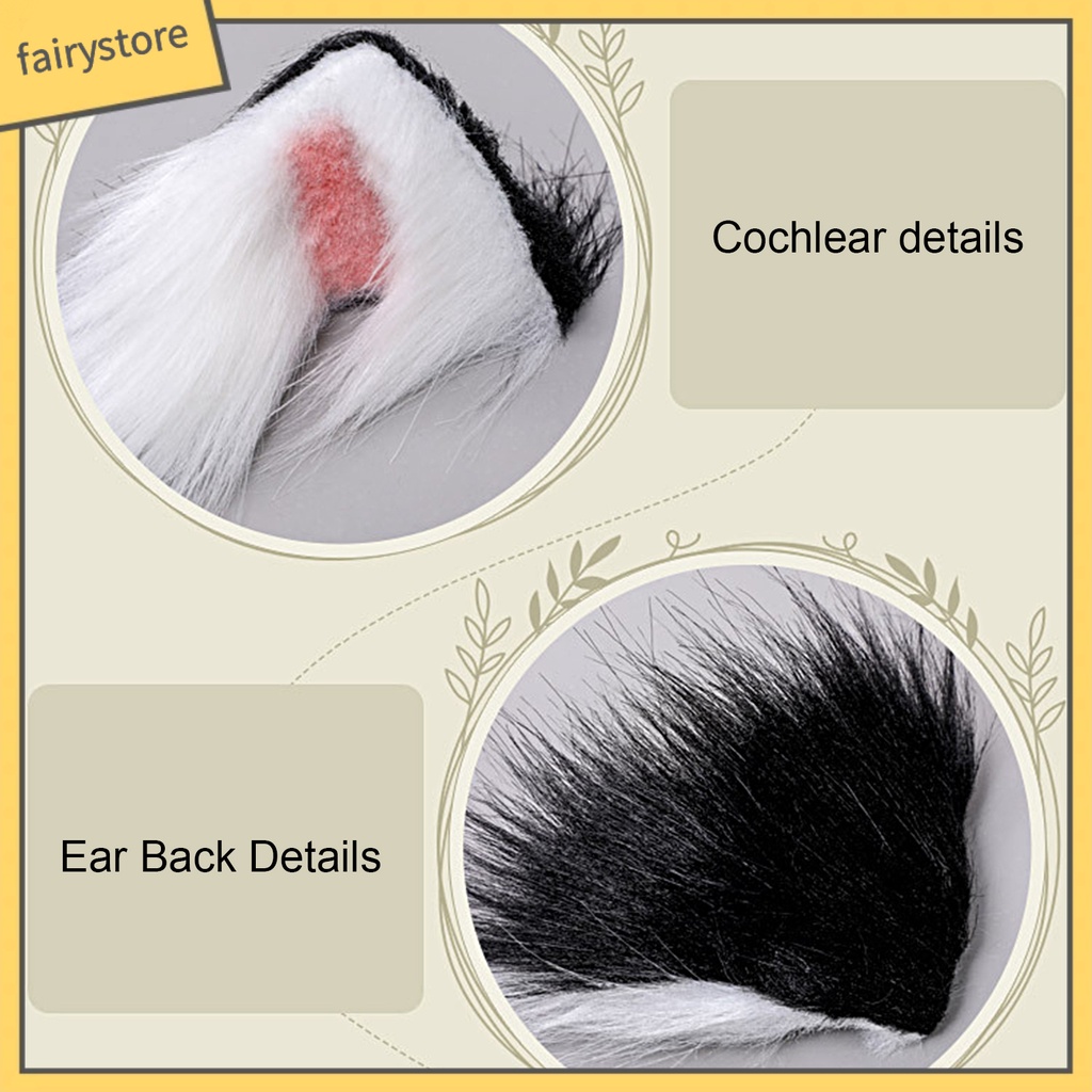 1 Cặp Kẹp Tóc Tai Mèo Bông Phong Cách Nhật Bản Dễ Thương