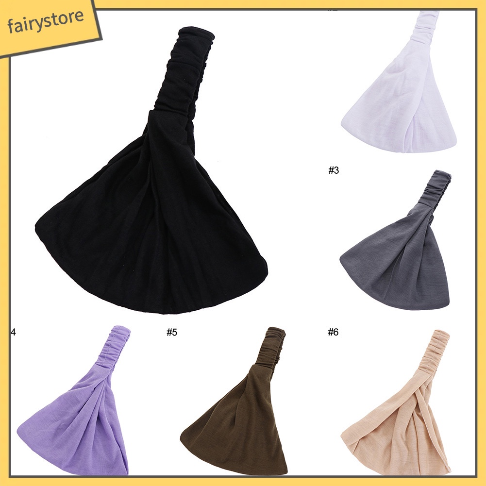 Băng Đô Cài Tóc Màu Trơn Dùng Rửa Mặt / Trang Điểm Tiện Dụng