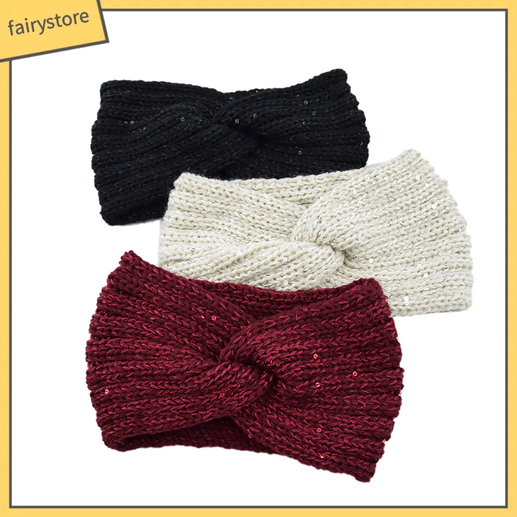 Băng Đô Dệt Kim Co Giãn Màu Trơn Thấm Hút Mồ Hôi Trọng Lượng Nhẹ Dành Cho Nữ