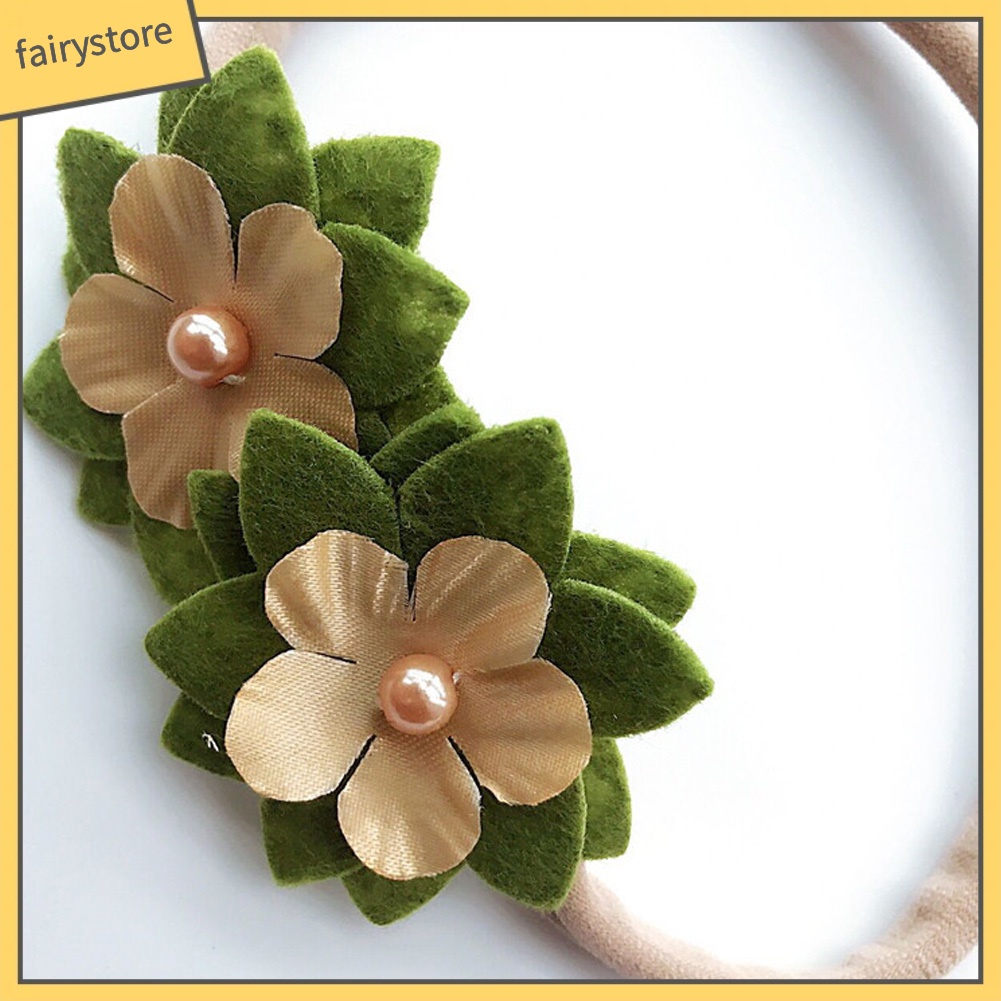 Set 3 Băng Đô Đính Hoa / Ngọc Trai Giả Dễ Thương Cho Bé Gái