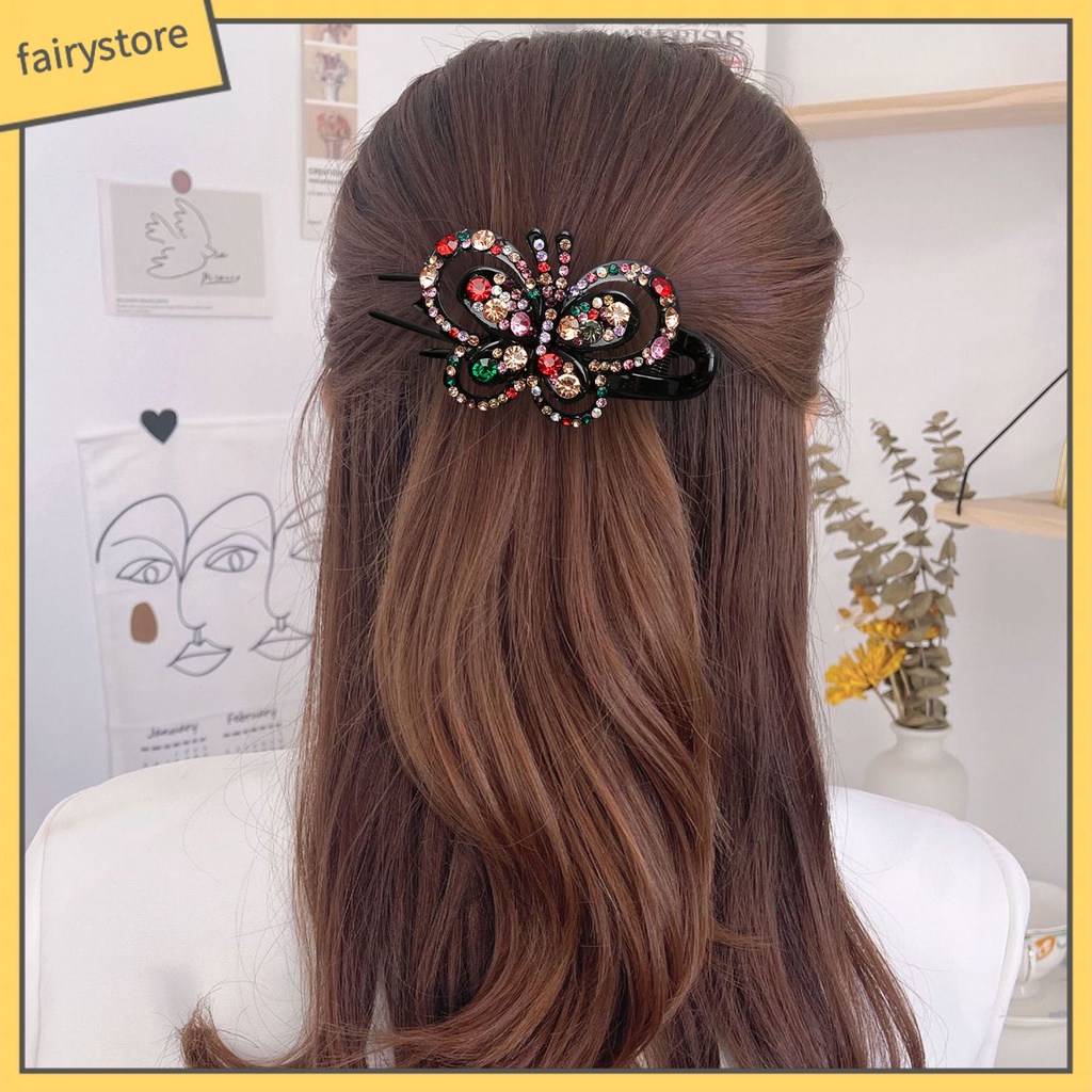 Kẹp Tóc 3 Kẹp Mỏ Vịt Đính Đá Trang Trí Thời Trang Sang Trọng Dành Cho Bạn Nữ