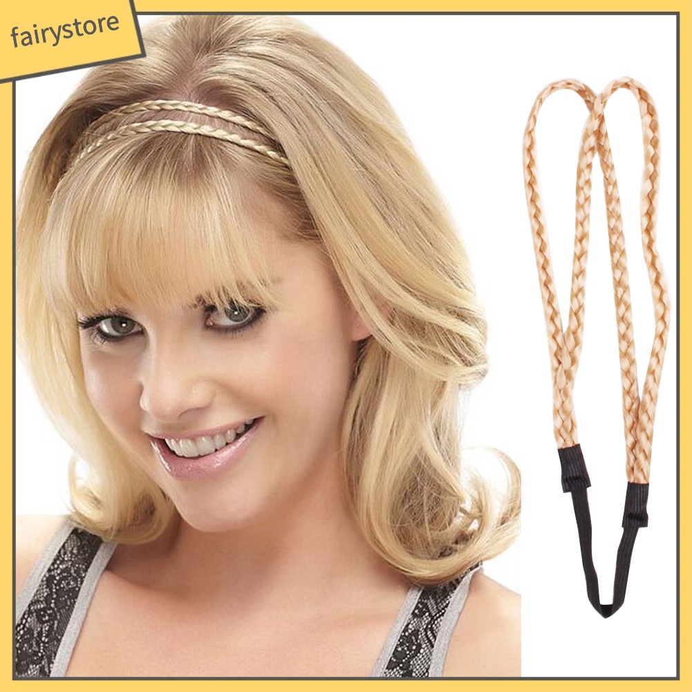 Băng Đô Bện Dây Co Giãn 2 Lớp Thời Trang Cho Nữ