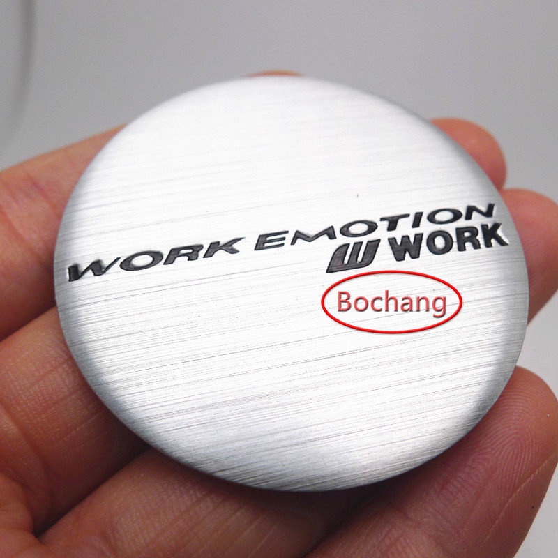 Set 4 Miếng Dán Logo 45mm 50mm 56mm 65mm Trang Trí Trục Bánh Xe Hơi