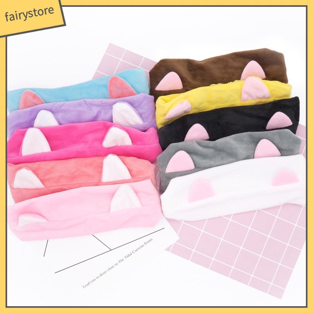 Băng Đô Tai Mèo Co Giãn Dễ Thương Dành Cho Nữ