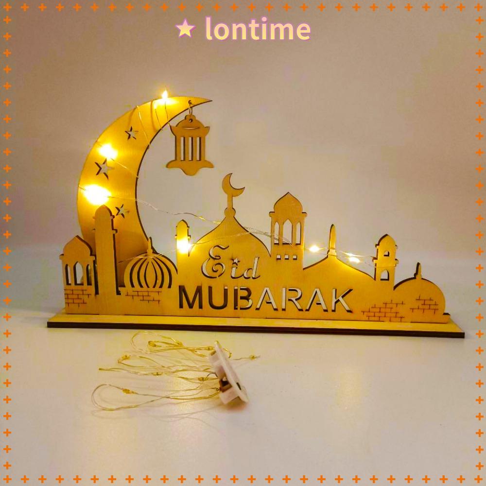 Đèn Led Lễ Hội Eid Mubarak Bằng Gỗ Dùng Trang Trí Nhà Cửa
